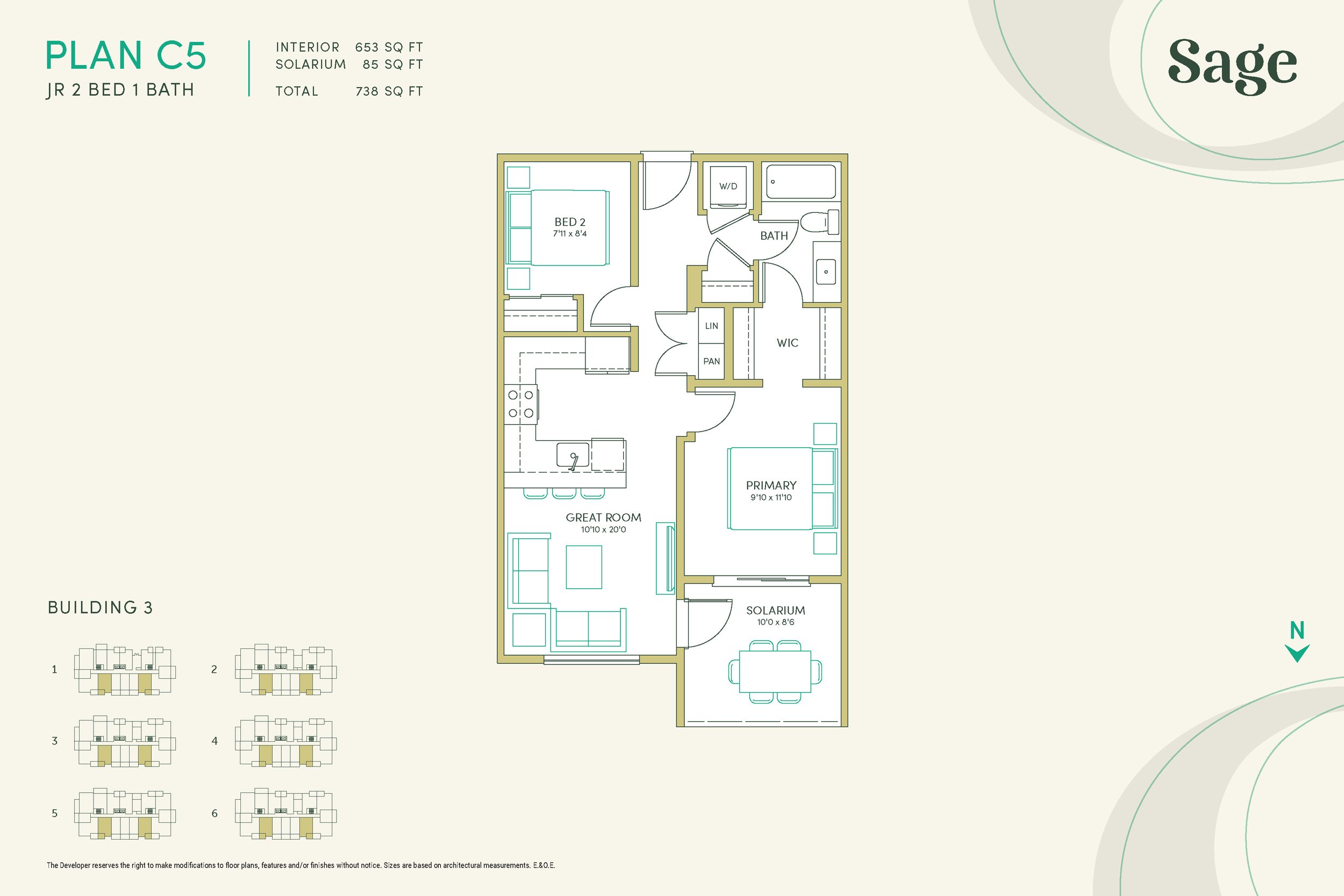 Two Bed Floor Plan C5