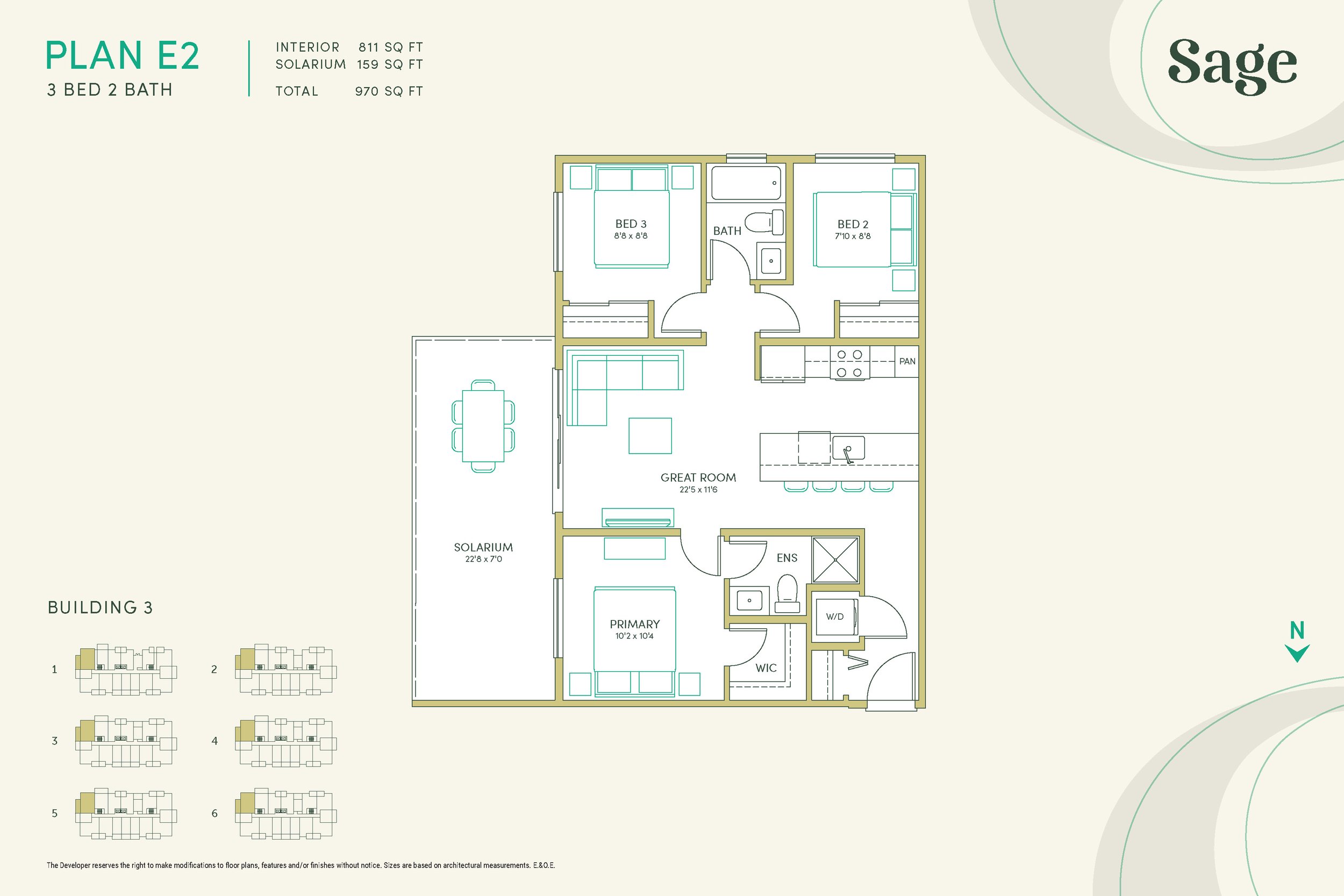 Three Bed Floor Plan E2