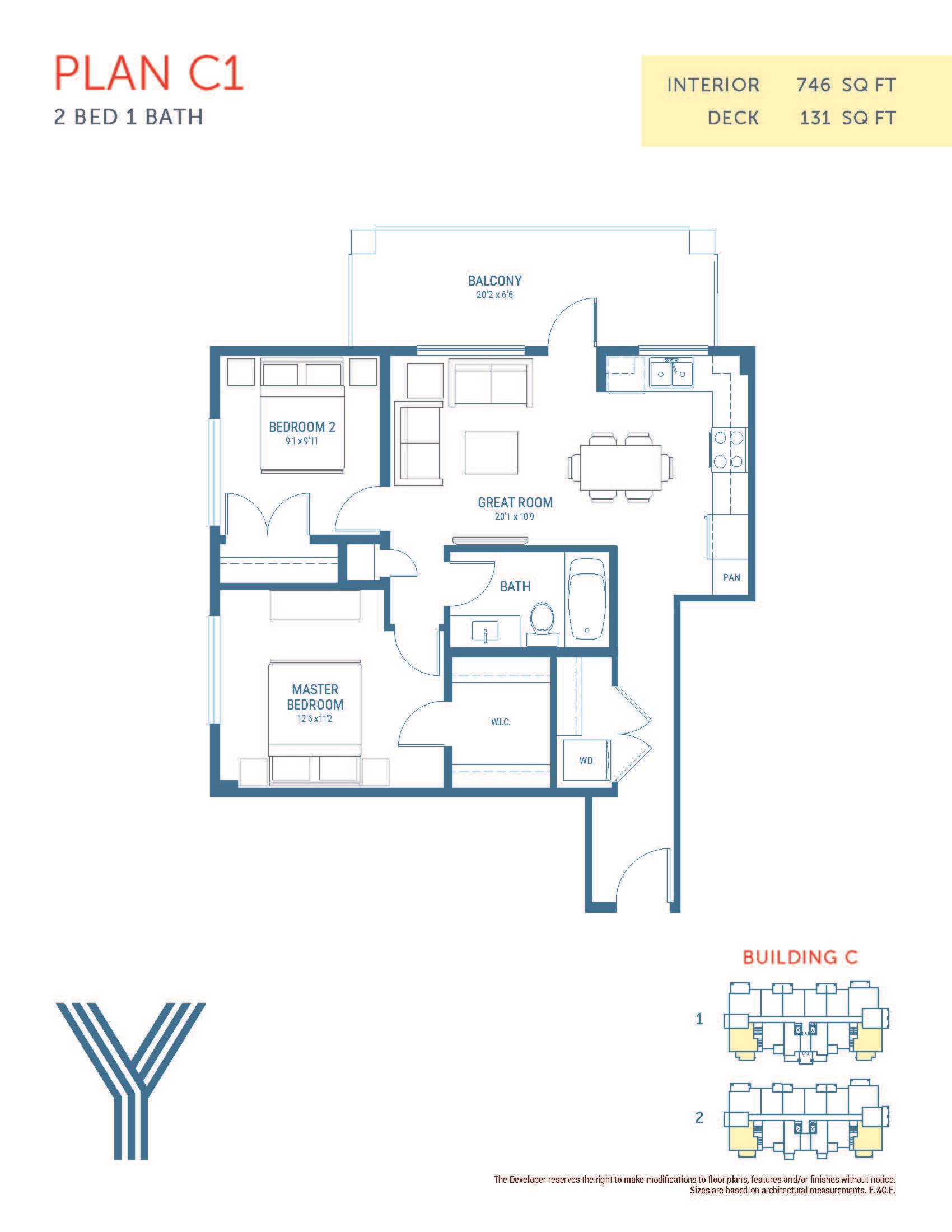 Two Bed Floor Plan C1