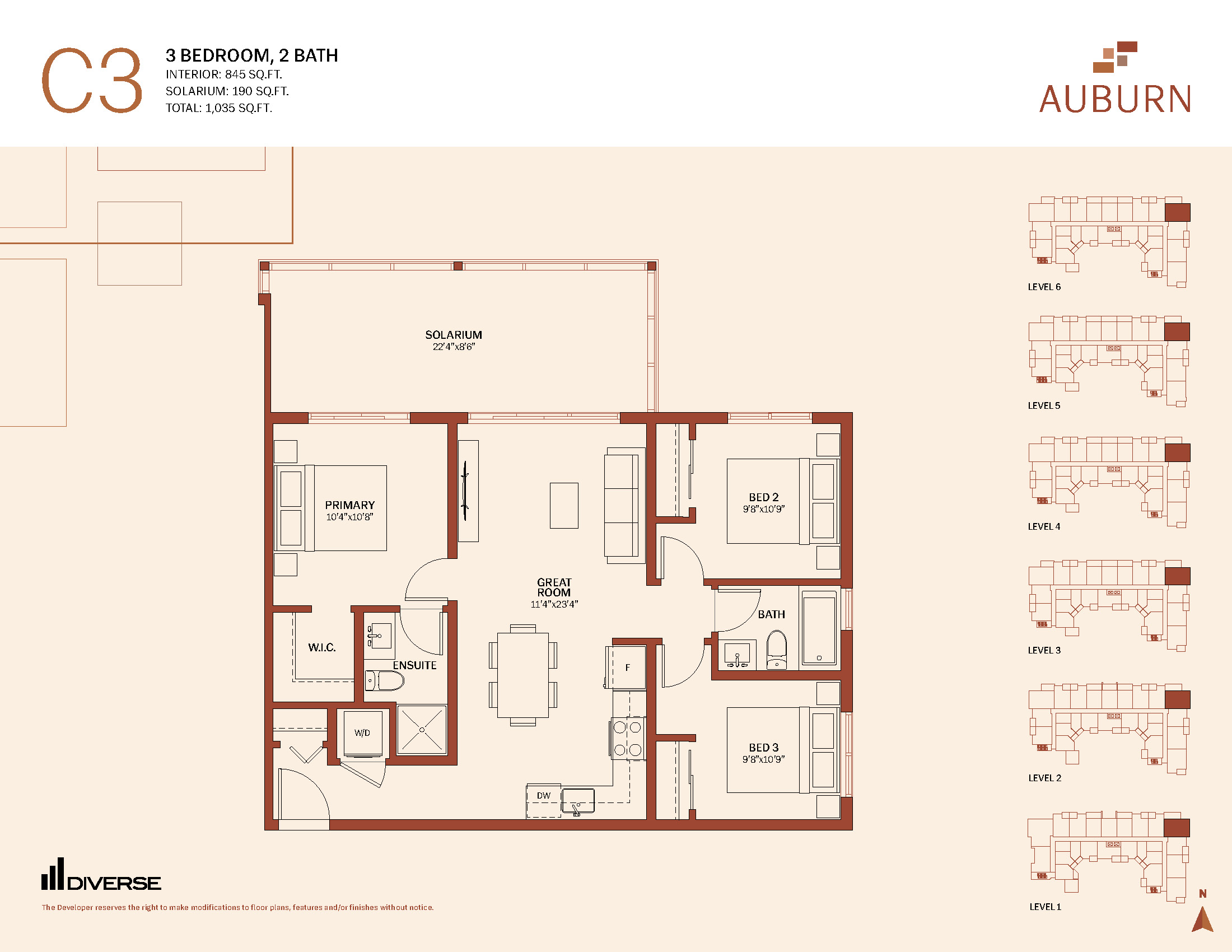 Three Bed Floor Plan C3